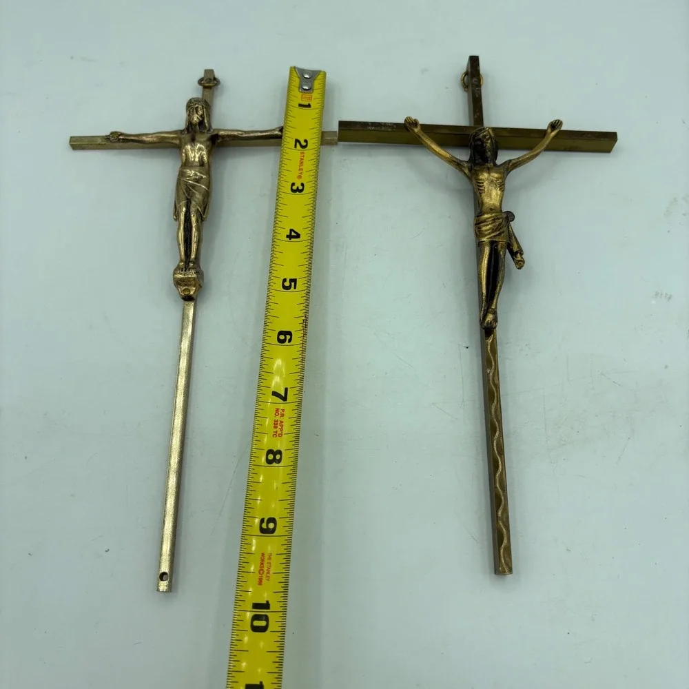 Crucifix Wall Crosses Lot of 2 Religious Decor Church Home 9.75